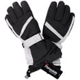 thumbnail image 3 of Men's 3M Thinsulate Lined Waterproof Snowboard / Ski Gloves,M,Black Silver, 3 of 4