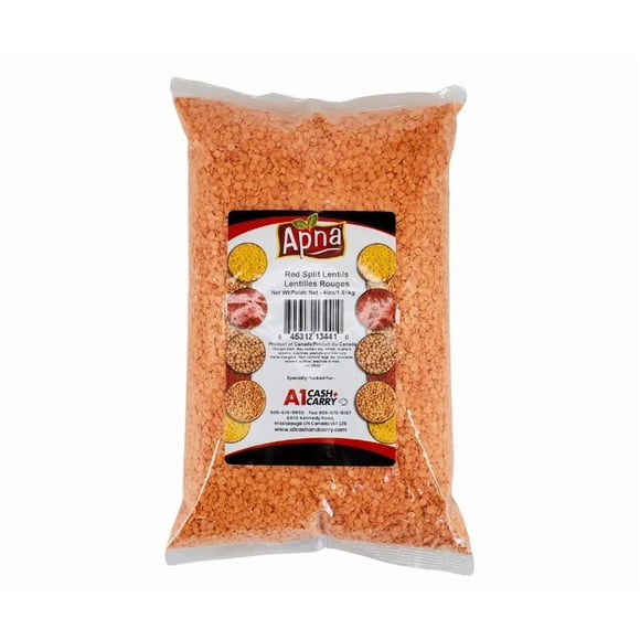 Apna Masoor Daal Wash - Red Lentil Split - 1ct - 4lb - Quick-Cooking and Protein-Rich (1ct)