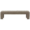 thumbnail image 2 of SAFAVIEH Couture Bellisima Solid Tufted Boucle Modern Bench, Brown, 2 of 6