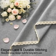thumbnail image 6 of Inosoo Thick Faux linen Tablecloth, 60x102 inch Rectangle TPU Waterproof & Oil Proof Wipe Clean Cloth Table Cover, Gray, 6 of 8