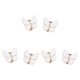 thumbnail image 4 of 6x Cubiertas de botones de mariposa Accesorios de ropa Suministros de moda brillantes Esmoquin Blanco, 4 of 9