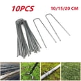 thumbnail image 6 of Sufanic 10Pcs Metal Ground U Tent Pegs Gazebo Camping Tarpaulin Hooks 10/15/20 CM Length, 6 of 6