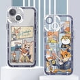 thumbnail image 4 of Funda de teléfono Disney Zootopia para iPhone 16 Pro 13 Pro Max SE 8 7 Plus XR 14 15 Pro Max 11 12 Mini X XS Max carcasa transparente suave, 4 of 5