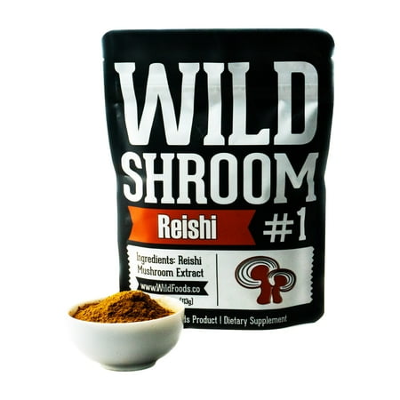 Foods Red Clay Powder - Red Reishi Extract Powder 4oz | Superfood Mushroom Powder Extracts 10:1 by Wild Foods