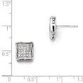 thumbnail image 2 of Brilliant Embers SS Rhodium-Plated CZ  Post Earrings, 2 of 2