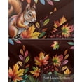 thumbnail image 6 of Colorful Squirrel Kitchen Valances for Windows Farmhouse Linen Window Valance Curtain for Living Room Window Treatment Brown Botanical Berry Pine Cones Valance Rod Pocket Topper Drape, 42 x 12 Inch, 6 of 6