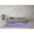 thumbnail image 3 of Ahgly Company Machine Washable Indoor Square Patchwork Blue Transitional Area Rugs, 7' Square, 3 of 4