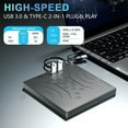 thumbnail image 3 of 7-in-1 External DVD Optical Drive Portable CD DVD -/+RW Player with USB3.0 USB-C SD TF Card Slots ,High Definition Picture Quality, 3 of 6