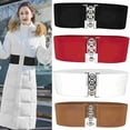 thumbnail image 3 of Black Women's Belts, Elastic Waistband With Wide Elastic Waist Closure And Embellishment,Women's Accessories Belt, 3 of 9