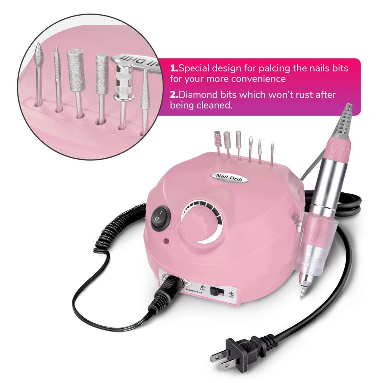 Byootique Electric Acrylic Nail Drill Manicure Pedicure Kit Pedal