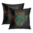 thumbnail image 1 of ECCOT Ornate Spiritual Symbols Totemic and Mascot Owl Tattoo Embossing Coloring Pillowcase Pillow Cover 16x16 inch Set of 2, 1 of 1