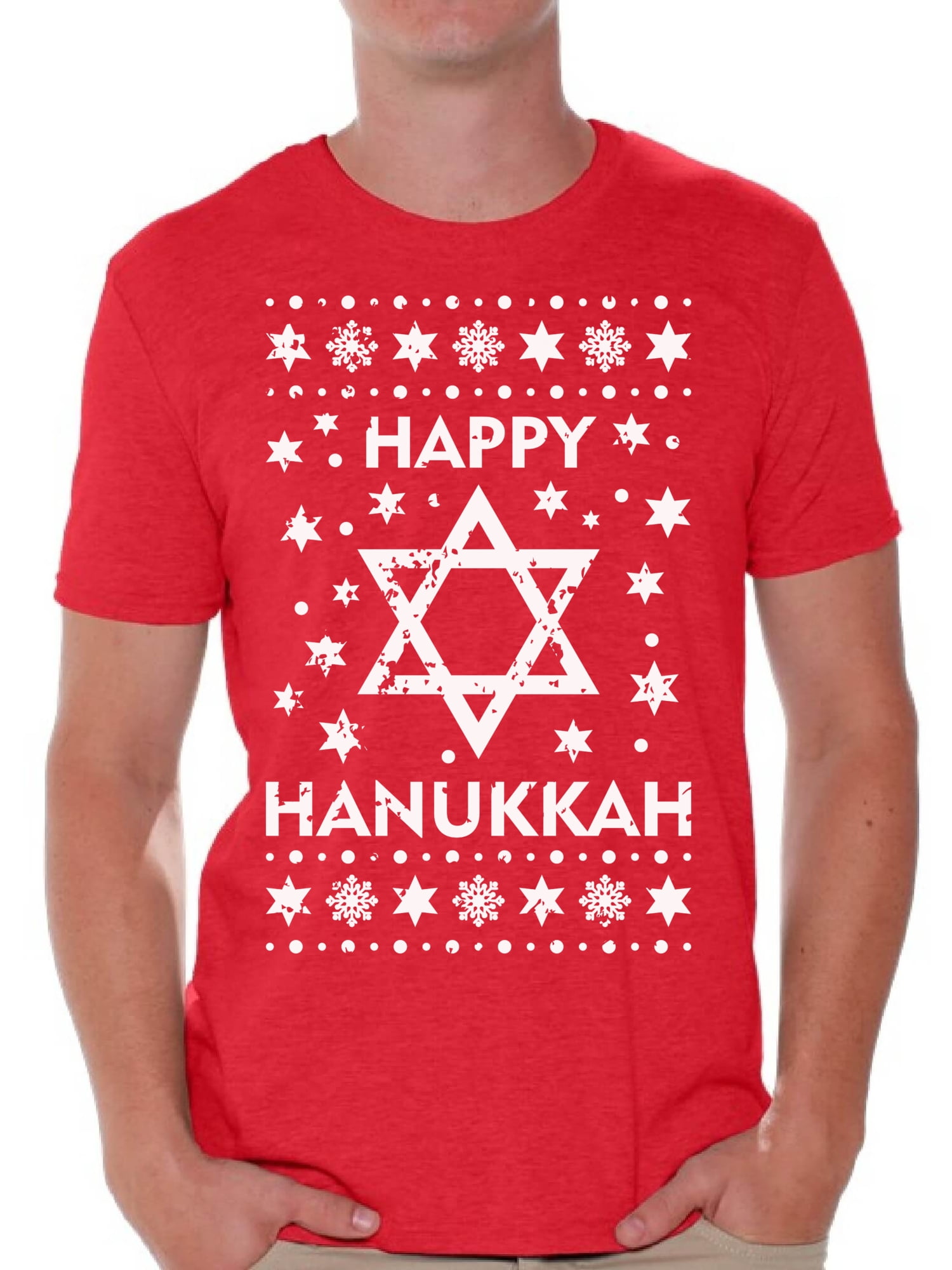 Awkward Styles Happy Hanukkah Tshirt Hanukkah Shirts for Men Gifts for Chanukah Hanukkah Menorah