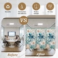 thumbnail image 5 of Nautical Octopus Window Privacy Film, Coastal Vintage Coral Starfish Ocean Static Cling UV Sun Blocking Heat Control Window Tint Day and Night, Non-Adhesive One Way Windows Privacy Cover 23.6''x59'', 5 of 7