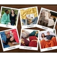thumbnail image 4 of Chanasya Textured Knitted Super Soft Throw Blanket With Tassels Warm Cozy Lightweight Fluffy Woven Blanket for Bed Sofa Couch Cover Living Bed Room Acrylic Black Throw Blanket (50x65 Inches) Black, 4 of 9