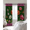thumbnail image 3 of Spring Flowers Blackout Curtains 63 Inches Long, Purple Boho Farmhouse Botanical Florals Thermal Insulated Black Out Curtains, Darkening Window Curtain Drapes for Bedroom Living Room 42"x63" 2 Panels, 3 of 9