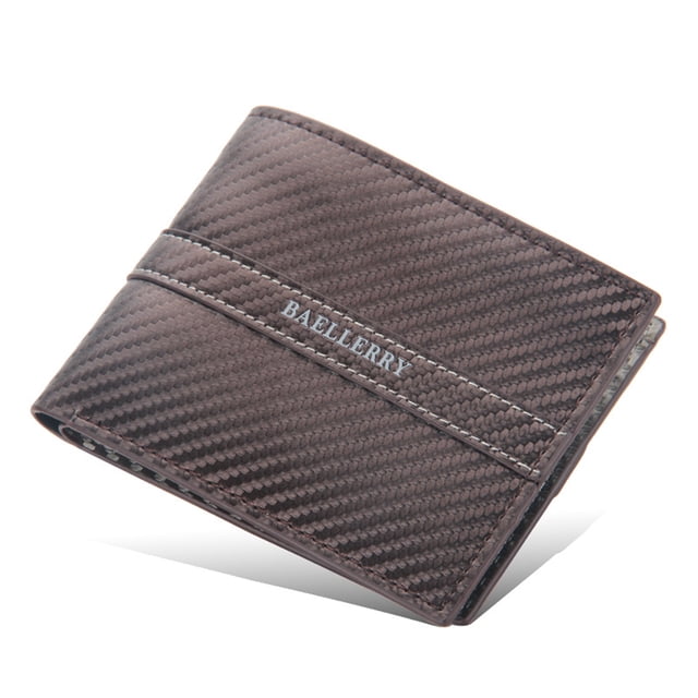 Men Wallet Faux Leather Short Casual Minimalist Credit Card Holder Clutch Wallet