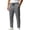 Dark Gray, variant on Athletic Pants for Men Drawstring Elastic Waist Straight Leg Mesh Breathable Quick Drying Full Length Pants with Pockets