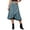 Light Blue, variant on Tqcoqu Women's Solid Suede Irregular Midi Skirt,Elastic High Waist Wrap Ruffle Hem Casual Asymmetrical Skirt