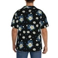thumbnail image 3 of Susaid Daisies Flowers Print Men's Polo Shirts Button Down Short Sleeve Casual Summer Beach Vintage Shirts for Men-X-Large, 3 of 5