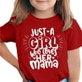 thumbnail image 2 of ATOGUTA T-Shirts for Girls Kids Happy Mother’s Day T-Shirt with I Love Mommy Graphic Red, Size 3T-15, 2 of 6
