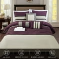 thumbnail image 3 of Mocassi 12-Piece Purple Comforter Set, King, 3 of 7