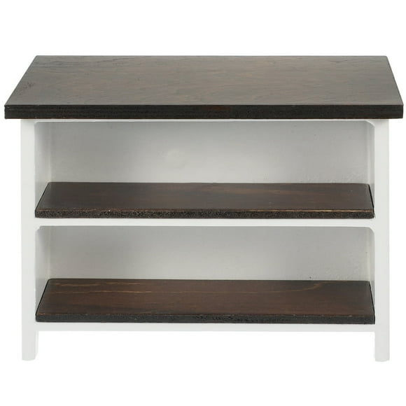 HLONKDecor Table Top Bookshelf Mini House Furniture Computer Desk Small