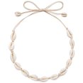 thumbnail image 5 of AYYUFE Bohemia Handmade Shell Necklace Wax Cord Women Choker Charm, 5 of 7