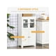 thumbnail image 4 of 63" Small Buffet With Hutch, 4-Door Kitchen Pantry, Freestanding Storage Cabinet With Adjustable Shelf For Dining Room, Living Room, White, 4 of 5