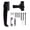 Black, variant on Pushbutton Storm & Screen Door Latch White Heavy-duty Zinc Weather-resistant Hardware