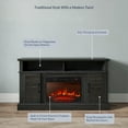 thumbnail image 3 of BELLEZE  58" TV Stand with 23" Electric Fireplace, Fireplace TV Console for TV up to 65 Inch, Home Entertainment Center with Storage Cabinet & Adjustable Shelves - Astorga (Rustic Grey), 3 of 7
