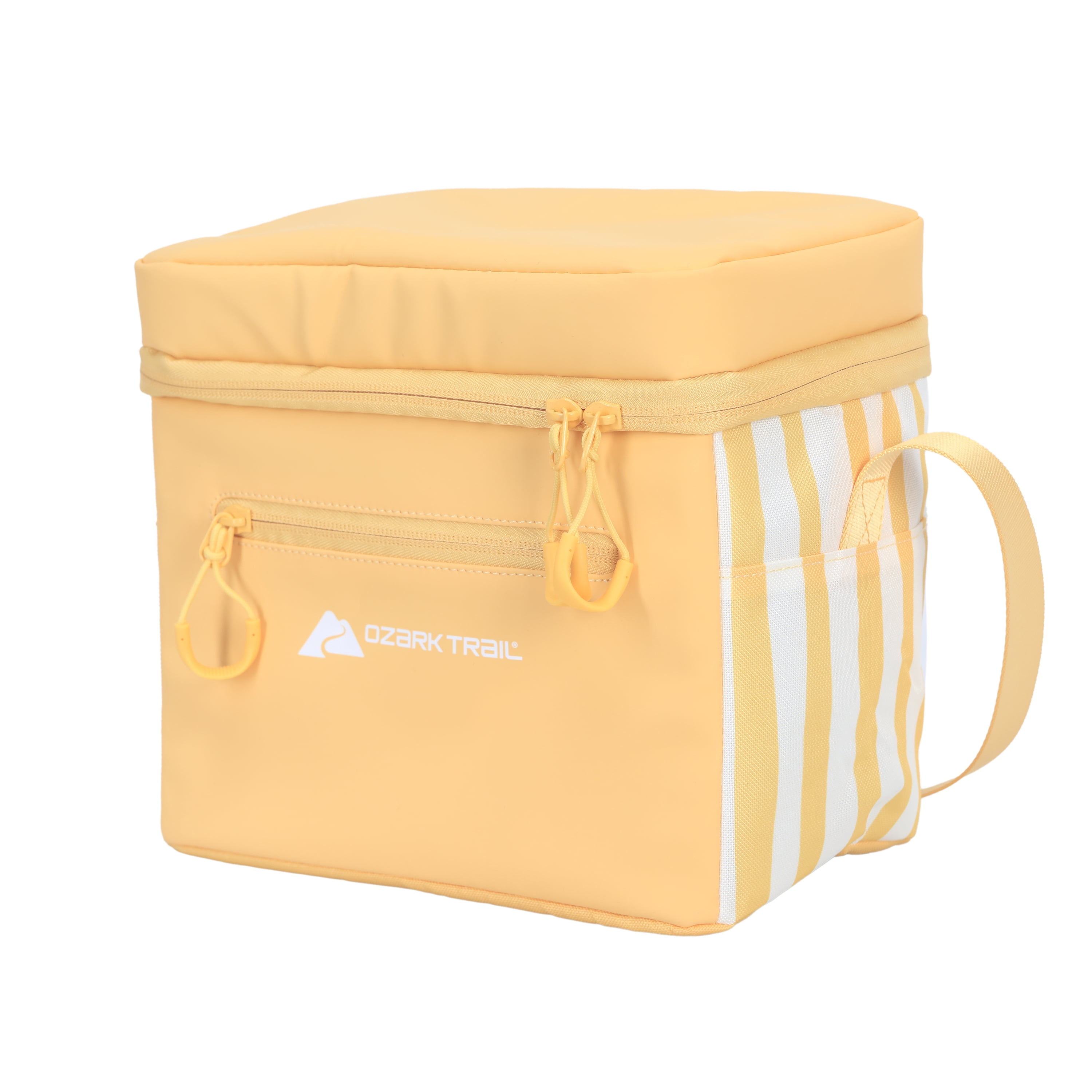 Ozark Trail Coated Soft Side Cooler with Removable Hardliner, 6 Can , 6 Quart Capacity, Summer Vibes Collection, Bright Yellow