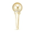 thumbnail image 3 of ANGARA Golden South Sea Cultured Pearl Collar Ring with Diamonds in 14K Yellow Gold for Women | June Birthstone, Birthday, Anniversary, Jewelry Gift for Women | Pearl Ring, 3 of 8