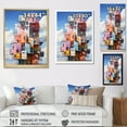 thumbnail image 4 of Designart "Geometric High-Rise In De Stijl Manner" Clouds Floater Framed Wall Art Prints, 4 of 5