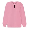 thumbnail image 3 of QASIEATN Hoodies for Graceful Women Fashion, Long Sleeve Tops Quarter Zip Pullover Drop Shoulder Sweatshirts Fall Trendy Outfits Vintage Solid Color Clothes, Womens Fall Tops, 3 of 6