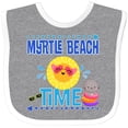 thumbnail image 3 of Inktastic Myrtle Beach Vacation Time Girls Baby Bib, 3 of 4