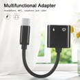 thumbnail image 3 of 3.5mm Audio Headphone Adapter 2 In 1 3.5mm Type C Audio Adapter Converter Audio Headphone Adapter Black, 3 of 8