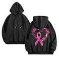 thumbnail image 5 of GEWSEY Womens Cancer Awareness Hoodies Ribbon Graphic Fall Winter Fleece Oversized Sweatshirt With Pocket (Black, XXL), 5 of 5