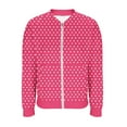 thumbnail image 4 of Women's Cropped Bomber Jacket Lightweight Casual Zip up Outerwear Long Sleeve Windbreaker with Pockets, 4 of 5