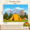 thumbnail image 3 of Wallpaper Cartoon Forest Mountain Scenery Outdoor Campfire Camper Peel and Stick Wall Murals 69"H x 96"W Removable PVC Wall Paper Self-Adhesive Wall Paintings Art Decor for Bedroom Living Room, 3 of 7