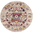 thumbnail image 2 of Safavieh Baldwin Collection Vintage Area Rug-Color:Cream/Fuchsia,Shape:Round,Size:6'-7" X 6'-7", 2 of 6