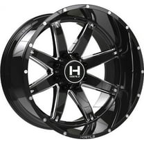 22x10 Hostile H109 Alpha Blade Cut (Blk Milled) Wheel 8x6.5 (-25mm)