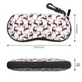thumbnail image 2 of Honeii Christmas Plaid Moose Print Neoprene Glasses Case,Spacious for Sunglasses and Eyeglasses,Zipper Eyeglass Case With Belt Clip, 2 of 6