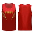 thumbnail image 1 of Yanarno Débardeurs de Boxe à Sequins pour Garçons Sans Manches Imprimé Lettres pour Course Rouge 10, 1 of 6