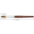 thumbnail image 4 of Pana USA Acrylic Nail Brush 100% Pure Kolinsky Hair Mahogany Wood Handle with Silver Ferrule Round Shaped Style (Size # 20, Mahogany), 4 of 5
