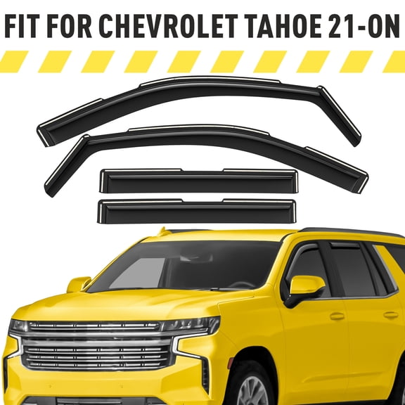 AEROGUYS In-Channel Window Deflectors Extra Durable Window Visors Rain Guards Fit for Chevrolet (Chevy) Tahoe 2021-2026, Sun Visors,Wind Deflectors,Vent Visors,Car Accessories - 4pcs. AG0524