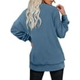 thumbnail image 4 of Sweat-shirts Unis Décontractés à Manches Longues Col Rond Pulls Amples, 4 of 5