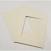 Smooth Cream 11x14 White Picture Mats with White Core for 8x10 Pictures - Fits 11x14 Frame