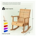 thumbnail image 3 of Gymax Wooden Rocking Chair High Back Fir Wood Armchair Natural Yard Patio, 3 of 5