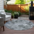 thumbnail image 6 of Addison Rugs Chantille Indoor/Outdoor Transitional Modern Gray Washable Round Rug, 8' x 8', 6 of 6