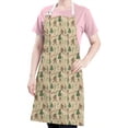 thumbnail image 5 of Beige Bigfoot and Forest Pattern Apron-Garden Aprons for Women with Pockets-Cotton Linen Waterproof Kitchen Cooking Gardening Aprons Adjustable for Kitchen,Cooking,BBQ and Salon 33x27 Inch, 5 of 7